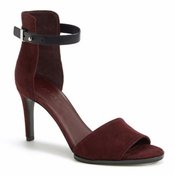 Vince Shoes - VINCE Adley Burgundy Suede Heels